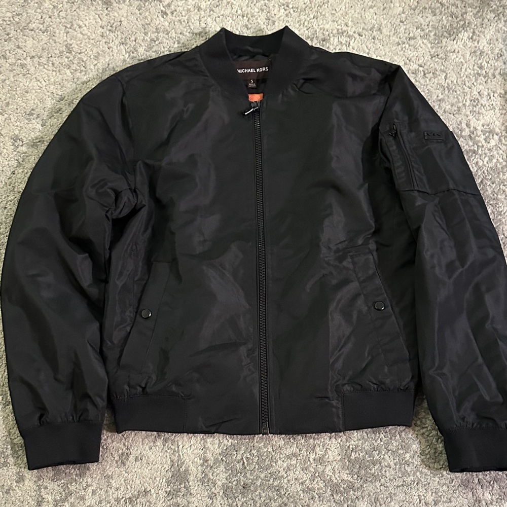 Michael Kors Classic Black Bomber Jacket
